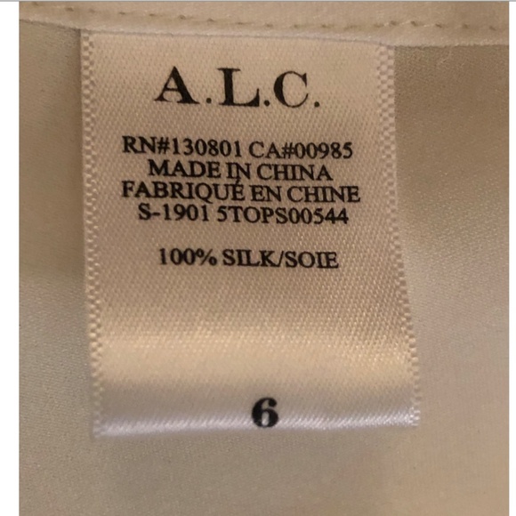 A.L.C. Moran Keyhole Sleeveless Silk Top off white - Picture 9 of 14